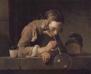 Jean Baptiste Simeon Chardin Blowing bubbles juvenile oil on canvas